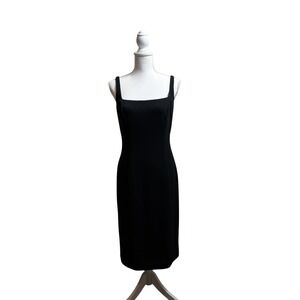 Alex Evenings Black Midi Dress Sleeveless Party Cocktail Dress Size 6